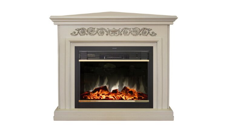 Камин электрический RealFlame Leticia (угловой) 26 WT с очагом MoonBlaze Lux Bl S