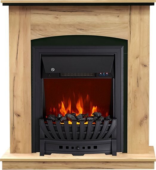 Каминокомплект Royal Flame Barcelona (разборный) - Дуб золотой с очагом Aspen Black