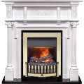 Электрокамин Dimplex Oxford - Белый с очагом Danville Brass FB2 1