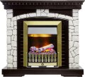 Электрокамин Dimplex Glasgow - Венге / Белый с очагом Danville Antique Brass FB2 1