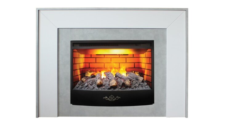 Камин электрический RealFlame Jersey GR 25,5 WT c очагом FireStar 25,5 3D
