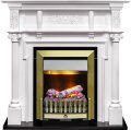 Электрокамин Dimplex Oxford - Белый с очагом Danville Antique Brass FB2 1