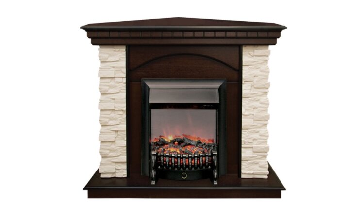 Камин электрический RealFlame Elford Corner AO с очагом Fobos Lux BL S