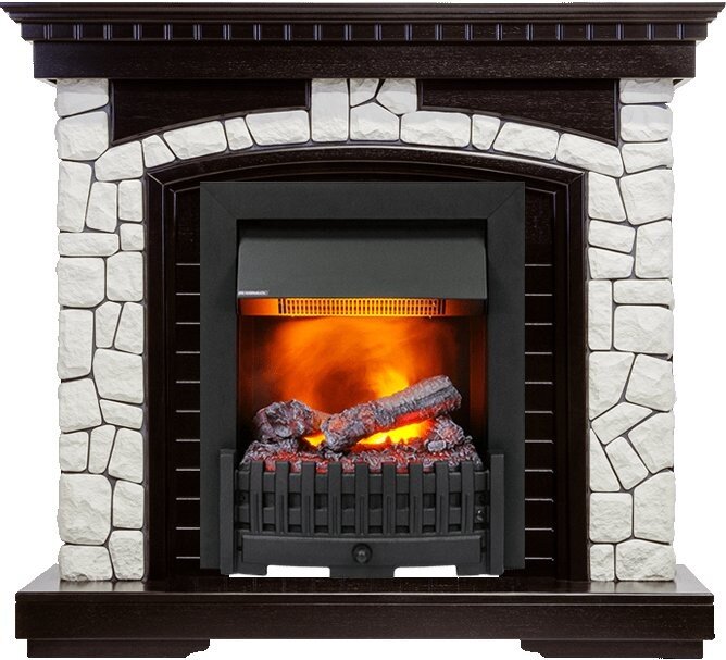 Электрокамин Dimplex Glasgow - Венге / Белый с очагом Danville Black FB2