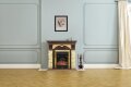 Электрокамин Royal Flame Dublin угловой - Темный дуб / Сланец белый с очагом Aspen Gold 3