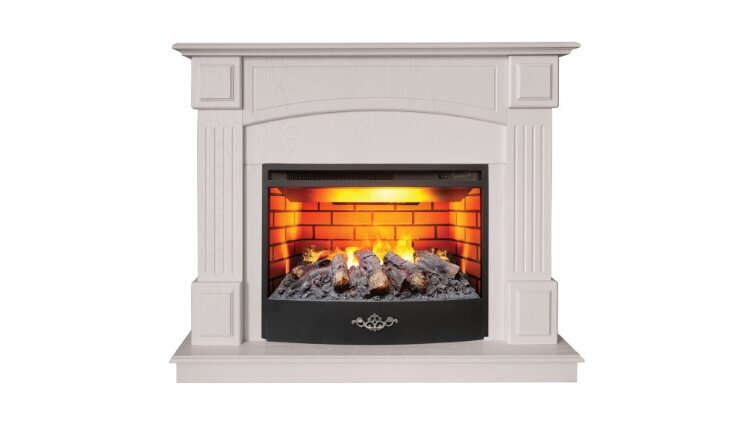 Камин электрический RealFlame Carolina 25,5 WT c очагом FireStar 25,5 3D