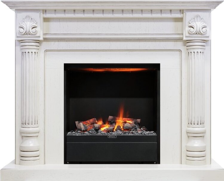 Электрокамин Dimplex Edinburg - Слоновая кость с очагом Albany