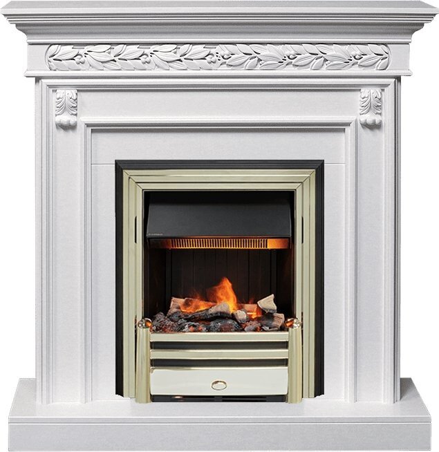 Электрокамин Dimplex Valletta - Белый (Ширина 1040 мм) с очагом Cavendish