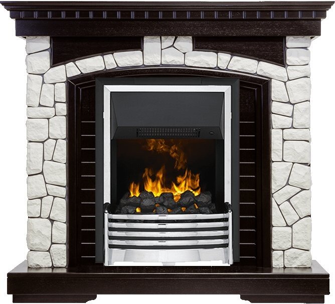 Электрокамин Dimplex Glasgow - Венге / Белый с очагом Flagstaff