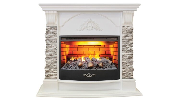Камин электрический RealFlame Athena GR 25,5 WT c очагом FireStar 25,5 3D
