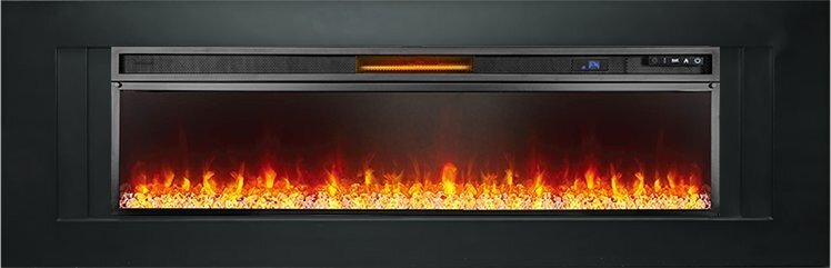 Электрокамин Royal Flame Line 60 - Черный с очагом Vision 60 LED