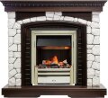 Электрокамин Dimplex Glasgow - Темный дуб / Белый с очагом Cavendish 1