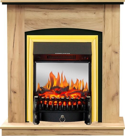 Электрокамин Royal Flame Barcelona (разборный) - Дуб золотой с очагом Fobos FX M Brass