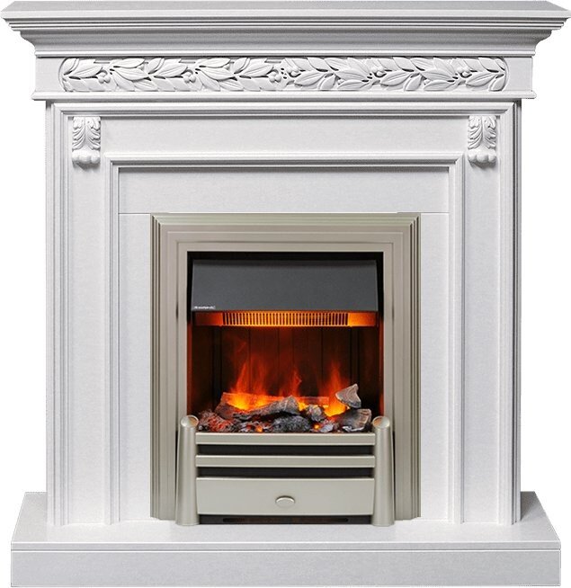 Электрокамин Dimplex Valletta - Белый (Ширина 1040 мм) с очагом Chesford