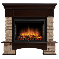 Портал Firelight Forte Wood 25 камень коричневый, шпон темный дуб