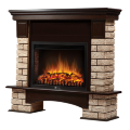 Портал Firelight Forte Wood 25 камень коричневый, шпон темный дуб 2