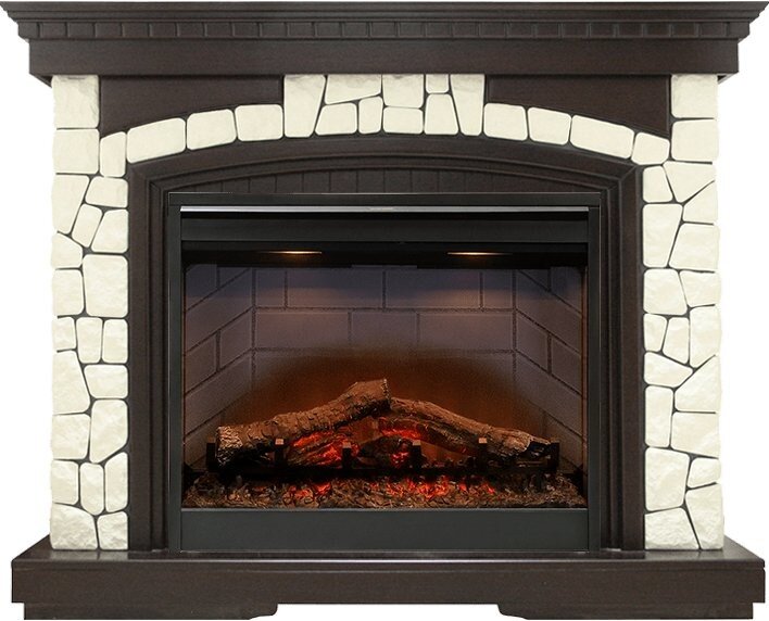 Электрокамин Dimplex Glasgow - Темный дуб / Белый с очагом Symphony 26'' DF2608-INT