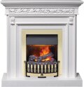 Электрокамин Dimplex Valletta - Белый (Ширина 1040 мм) с очагом Danville Brass FB2 1