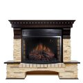 Электрокамин Royal Flame Pierre Luxe угловой - Темный дуб / Сланец с очагом Dioramic 28 LED FX 1