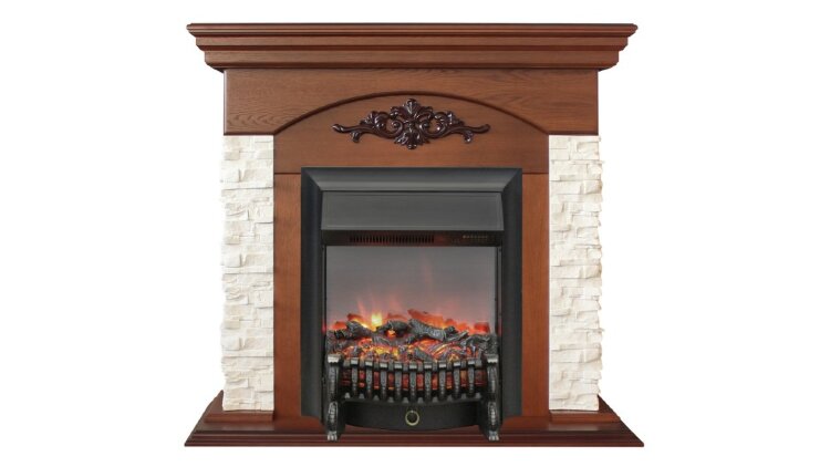 Камин электрический RealFlame Neapolis NT с очагом Fobos Lux BL S