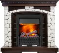Электрокамин Dimplex Glasgow - Темный дуб / Белый с очагом Danville Black FB2 1