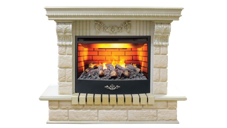 Камин электрический RealFlame Gracia 25,5 WT c очагом FireStar 25,5 3D