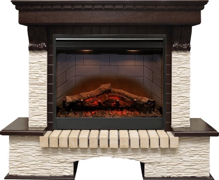 Электрокамин Dimplex Pierre Luxe - Темный дуб / Сланец мелкий с очагом Symphony 26'' DF2608-INT