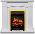Электрокамин Royal Flame Boston - Белый (Высота 925см) с очагом Fobos FX Brass 1