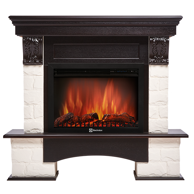 Портал Firelight Forte 25S камень белый, венге