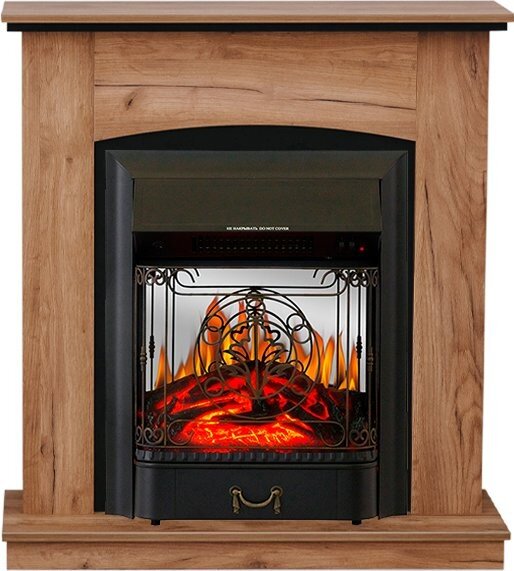 Электрокамин Royal Flame Barcelona (разборный) - Дуб табачный с очагом Majestic FX M Black