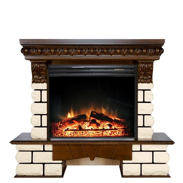 Электрокамин Royal Flame Pierre Luxe LORD - Темный дуб / Белый с очагом Jupiter FX New