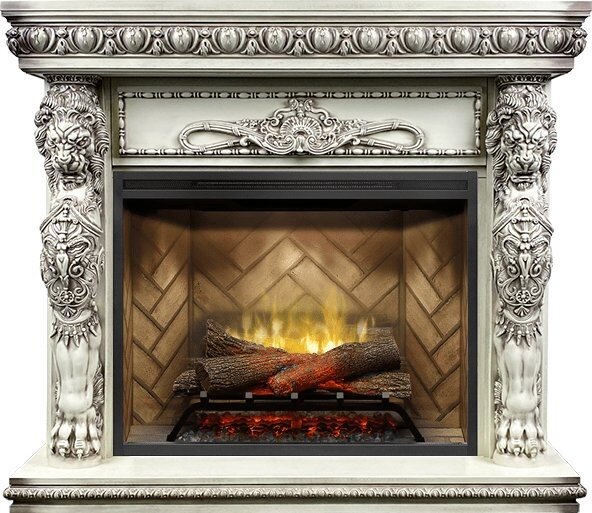 Электрокамин Dimplex Windsor - Слоновая кость с патиной с очагом Revillusion RBF30