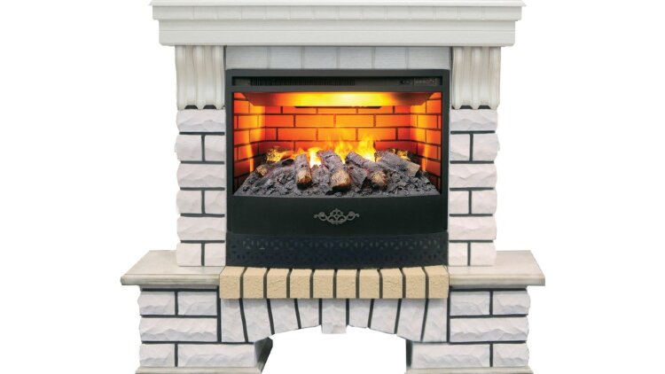 Камин электрический RealFlame Country 25,5 WT c очагом FireStar 25,5 3D