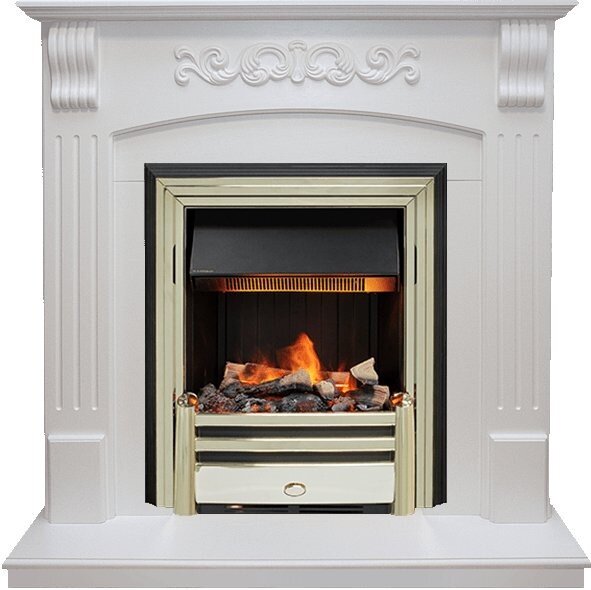 Электрокамин Dimplex Sorrento - Белый дуб с очагом Cavendish