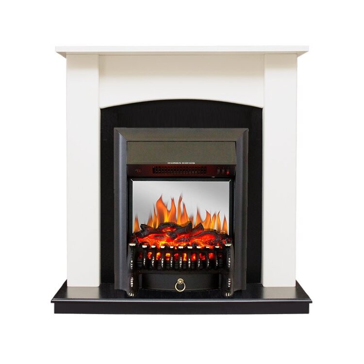 Электрокамин Royal Flame Baltimore - Слоновая кость, черный с очагом Fobos FX M Black