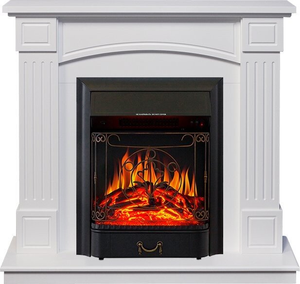 Электрокамин Royal Flame Boston - Белый (Высота 925см) с очагом Majestic FX Black