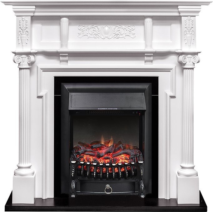 Электрокамин Royal Flame Oxford - Белый с очагом Fobos FX Black