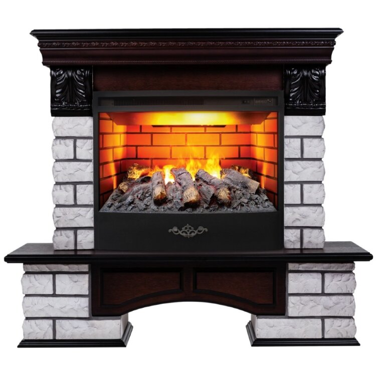 Камин электрический RealFlame Country Lux Rock 25,5 AO c очагом FireStar 25,5 3D
