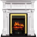 Электрокамин Royal Flame Oxford - Белый с очагом Fobos FX Brass 1