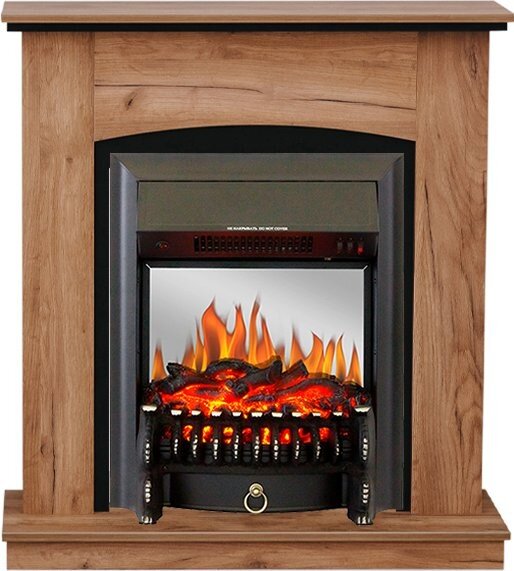 Электрокамин Royal Flame Barcelona (разборный) - Дуб табачный с очагом Fobos FX M Black