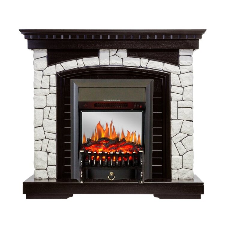 Электрокамин Royal Flame Glasgow - Венге / Белый с очагом Fobos FX M Black
