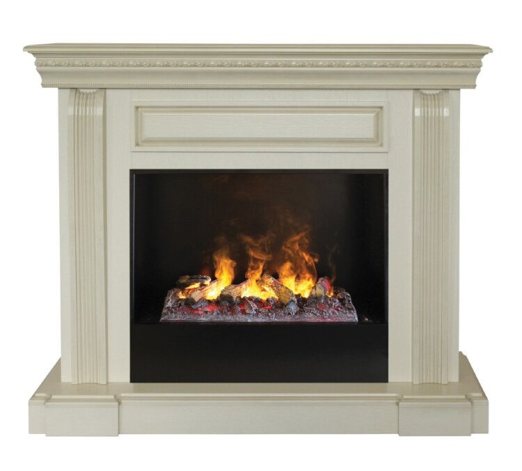 Камин электрический RealFlame Bogema 26 WT 3D Cassette 630 + Black вставка