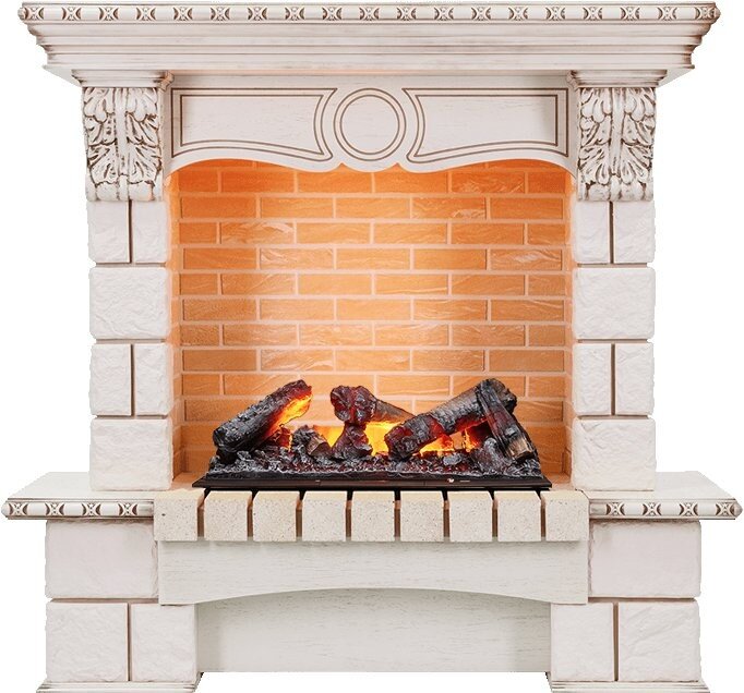 Электрокамин Dimplex Pierre Luxe угловой - Слоновая кость / Шампань с очагом Cassette 600 NH