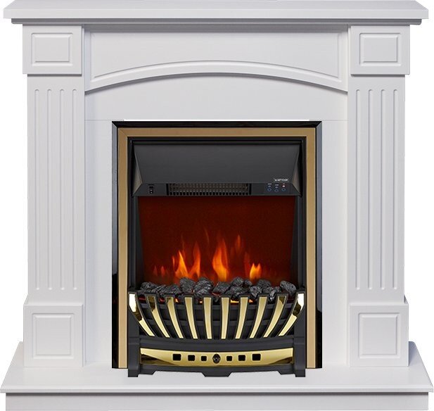Электрокамин Royal Flame Boston - Белый (Высота 925см) с очагом Aspen Gold