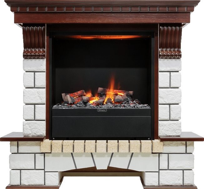 Электрокамин Dimplex Pierre Luxe - Темный дуб / Белый с очагом Albany