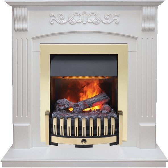 Электрокамин Dimplex Sorrento - Белый дуб с очагом Danville Brass FB2