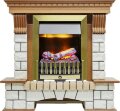Электрокамин Dimplex Pierre Luxe - Дуб / Белый с очагом Danville Antique Brass FB2 1