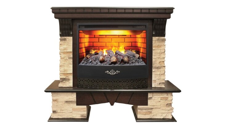 Камин электрический RealFlame Rockland 25,5 AO c очагом FireStar 25,5 3D