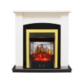 Электрокамин Royal Flame Baltimore - Слоновая кость, черный с очагом Majestic FX M Brass 1