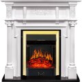 Электрокамин Royal Flame Oxford - Белый с очагом Majestic FX Brass 1